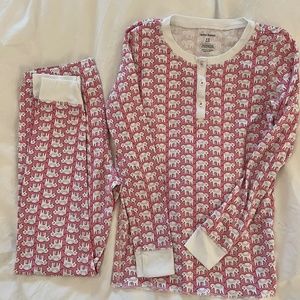 Roller Rabbit Pink Hathi Pajamas, Kids size 12.